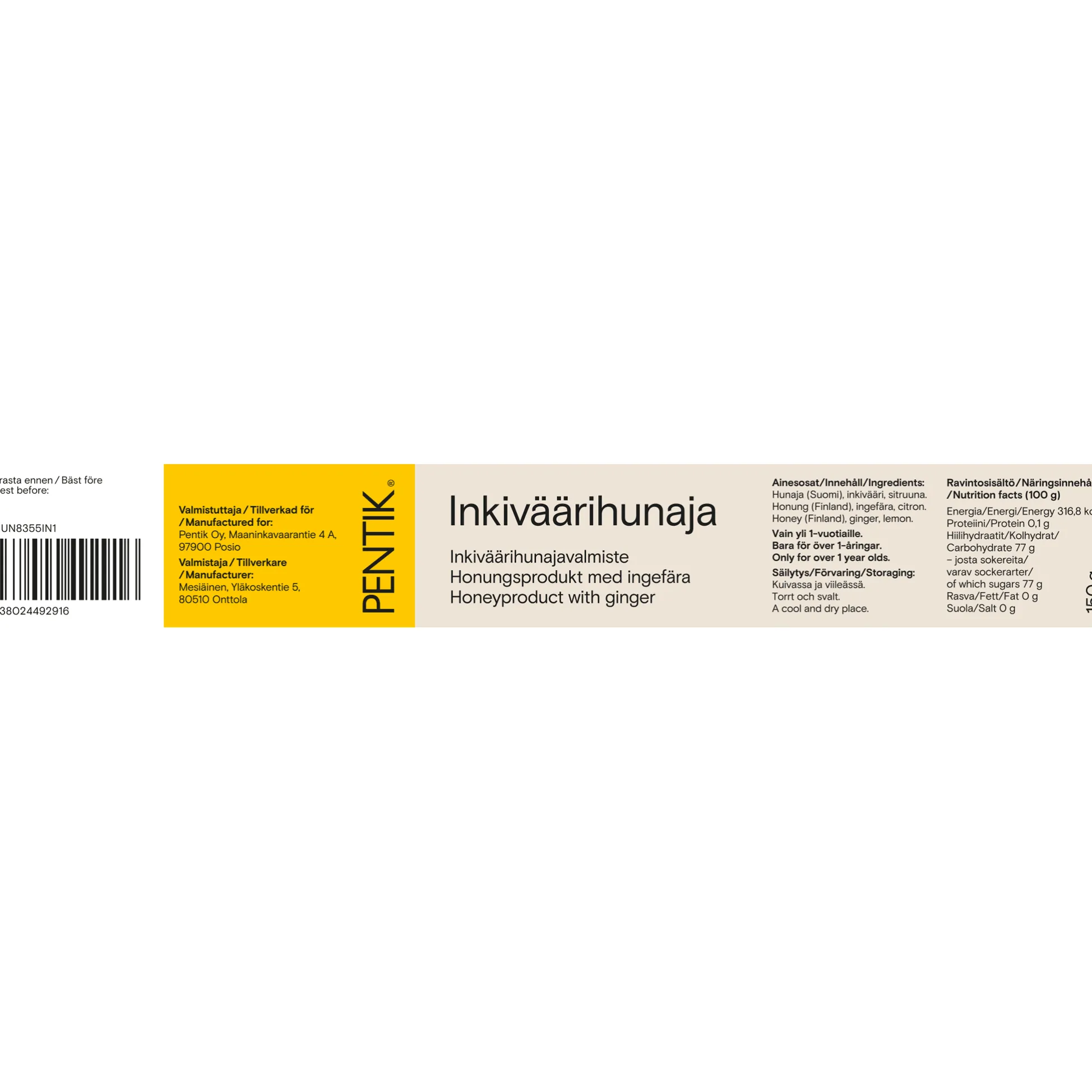 Inkiväärihunajavalmiste