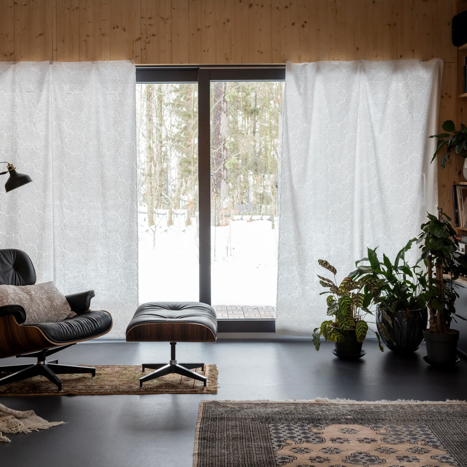 Jäkälä Puuvillakangas Verholaatu