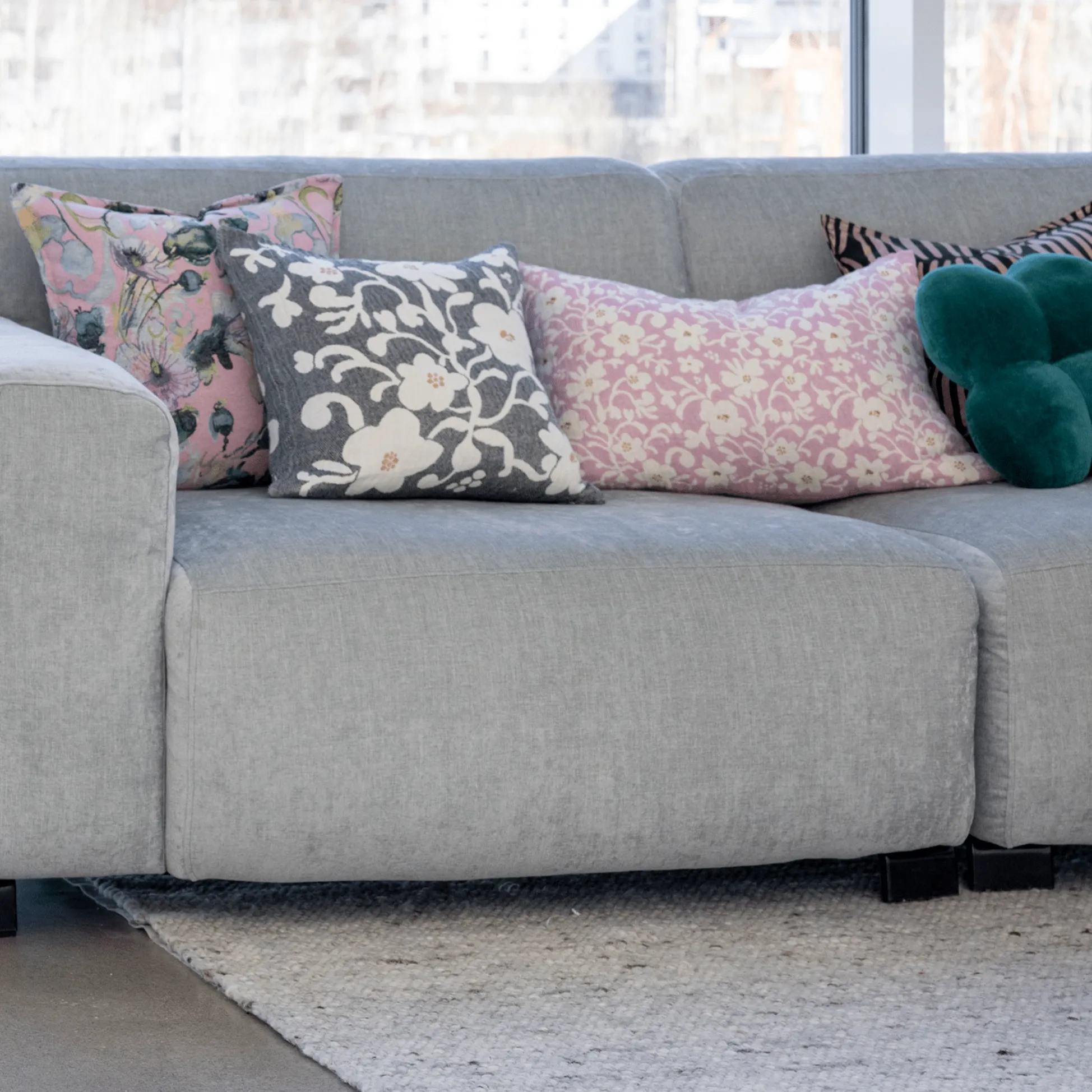 Ruusumalva Tyynynpäällinen Jacquard