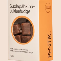 Suolapähkinä-suklaafudge