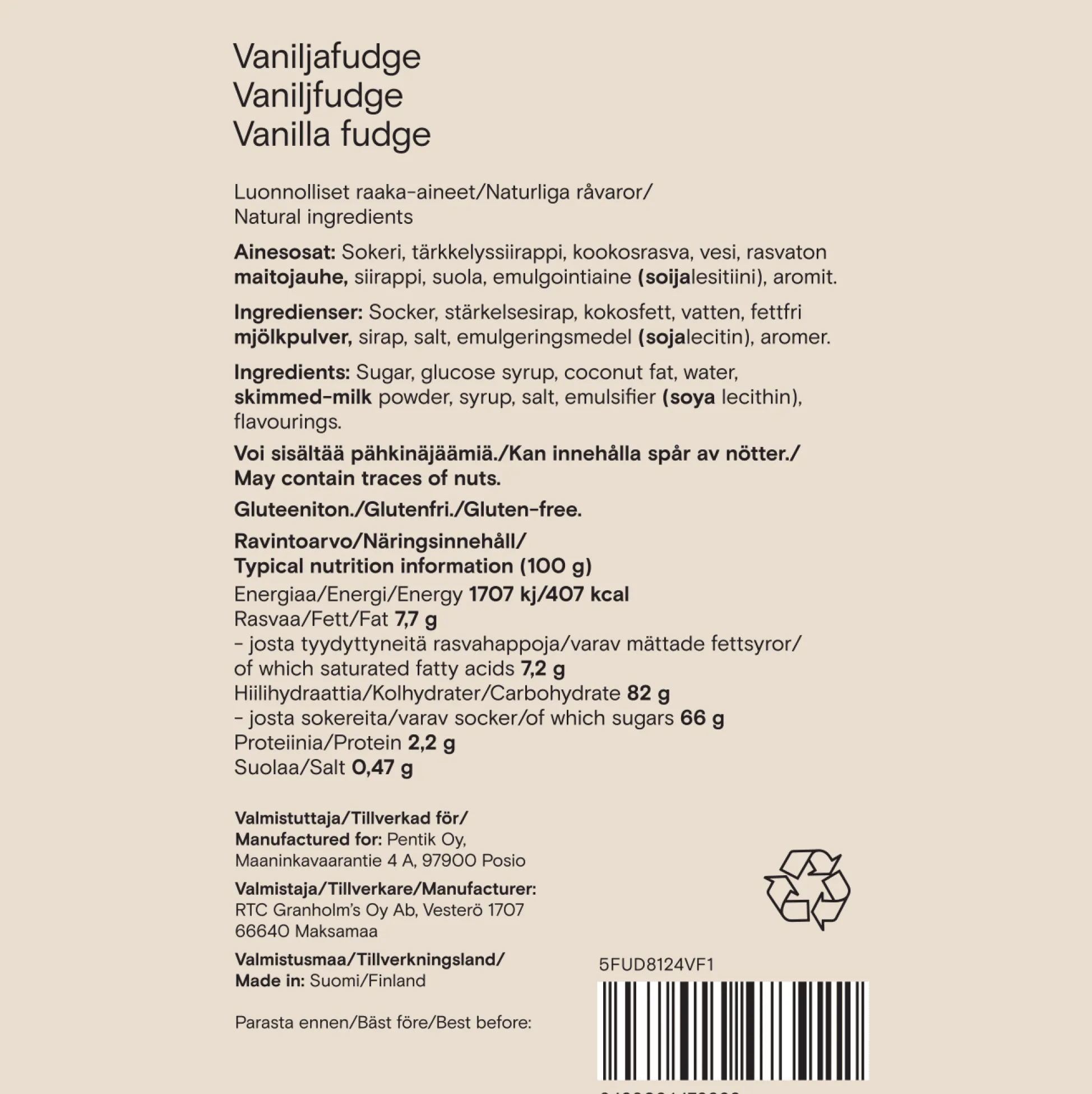 Vaniljafudge
