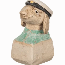 Ylioppilaspoika Koira Keramiikkaveistos